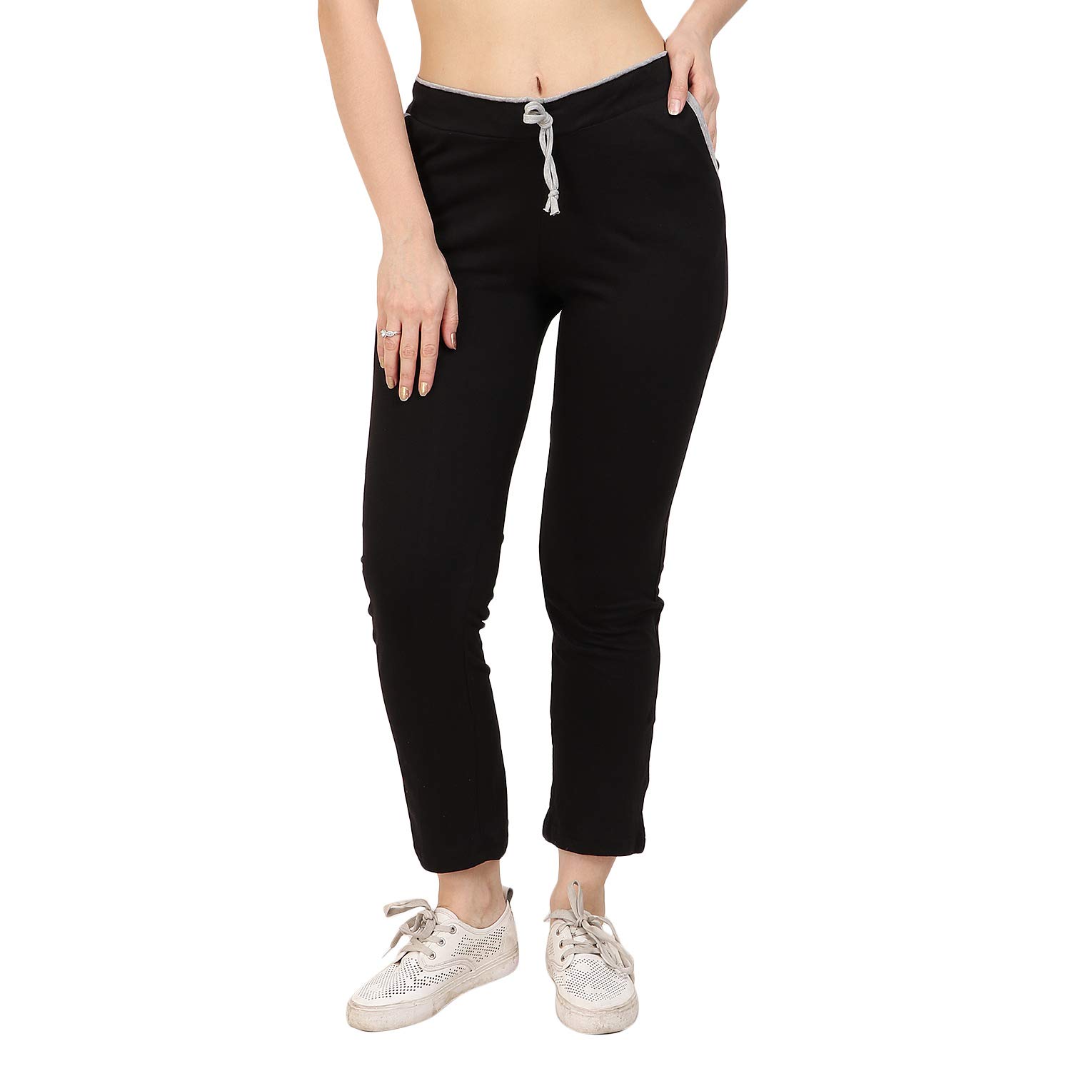 fasha Women's Loose Fit Trackpants (WomenPlainLowBlack_CO1_30_1_Black_30)-picture-32