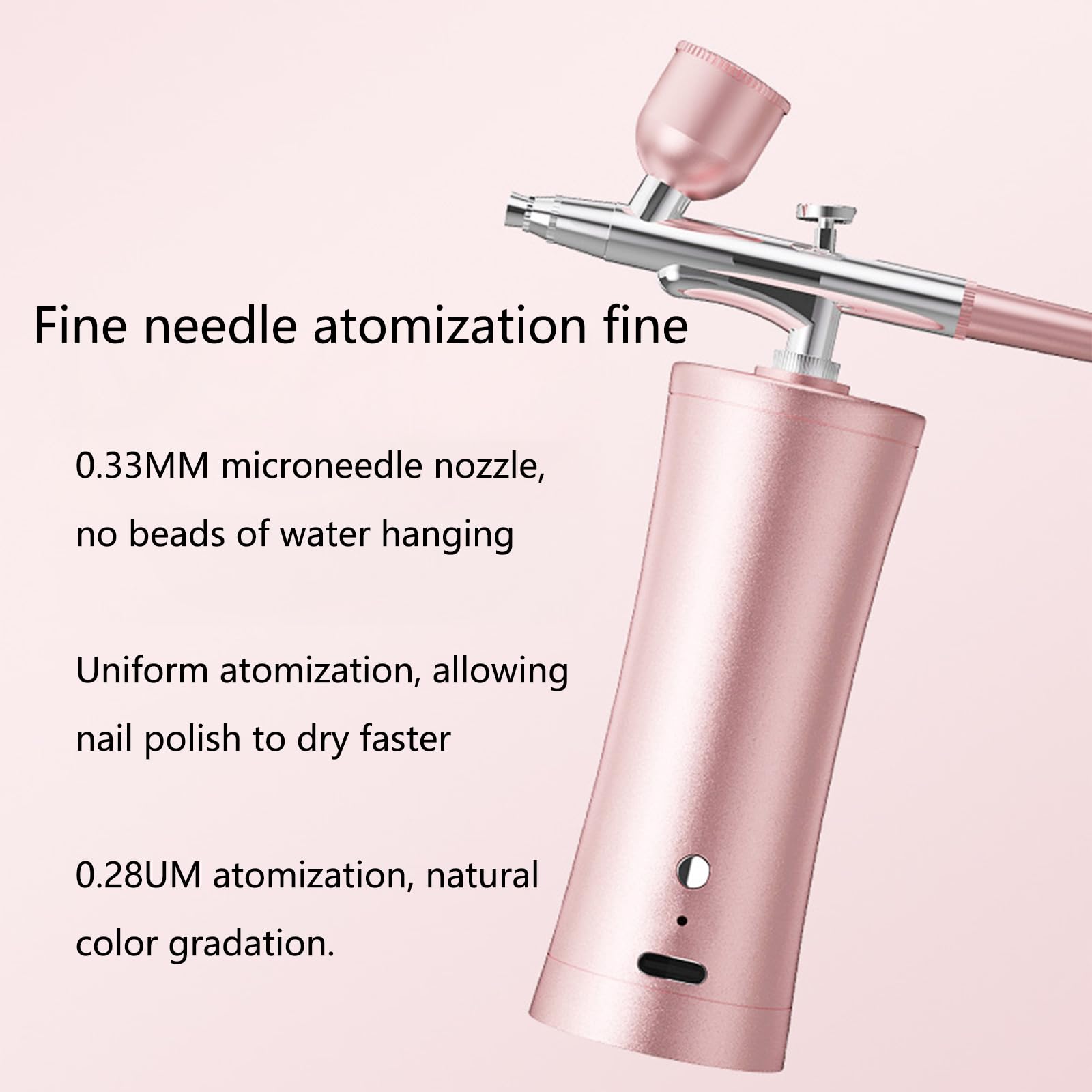 Holzsammlung Kabellose Airbrush Set,Tragbares Handheld Schnurloses Mini Wiederaufladbare Air Brush für Make-up, Kuchendekoration, Modellfärbung, Nagelkunst, Tattoos, und Gesichtsbemalung #029