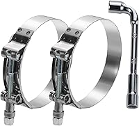 Vista 6 de 4 Pack Abrazaderas de manguera con perno en T de 1 3/16 pulgadas Rango de trabajo 38-40mm para ID de manguera de 1 3/16 pulgadas, abrazaderas