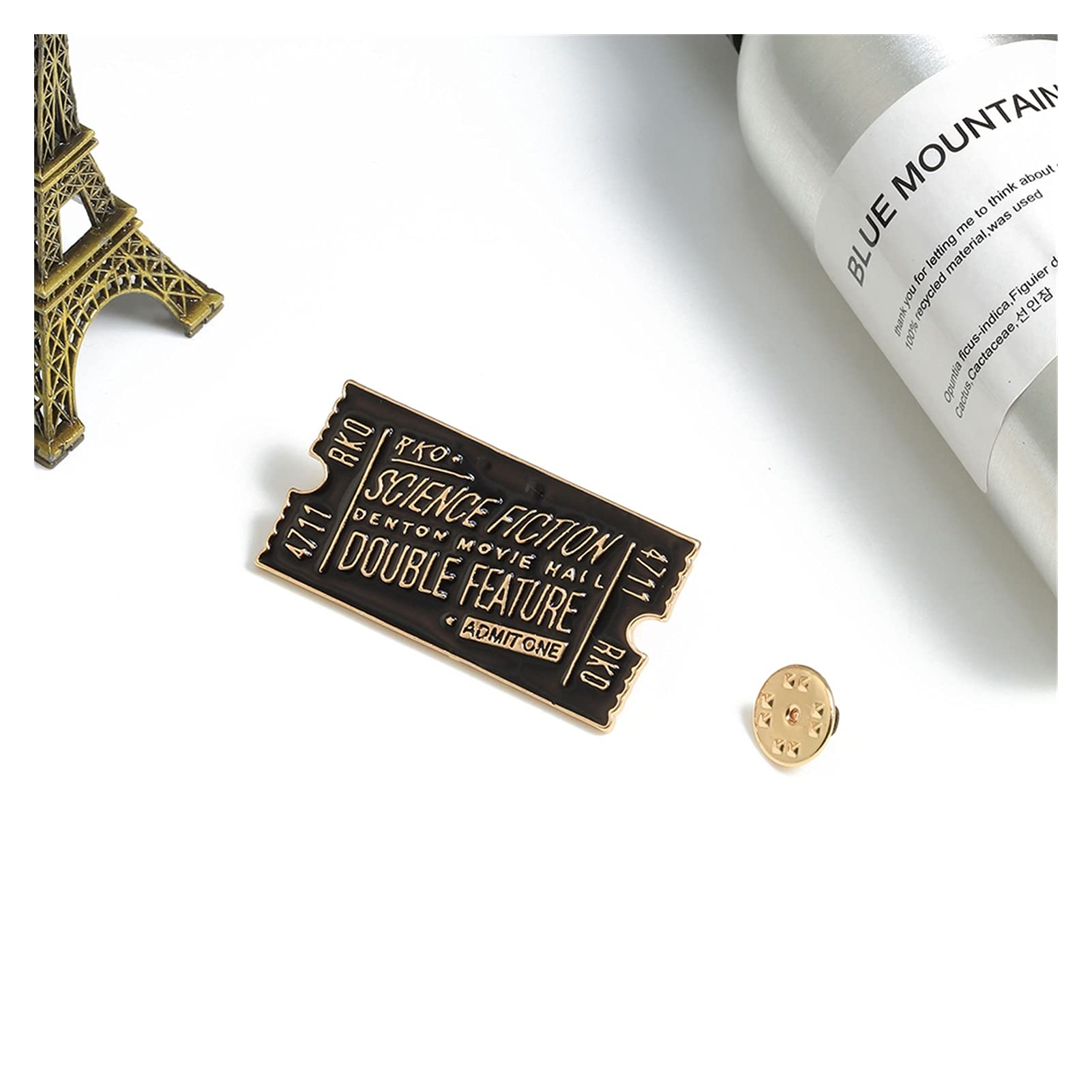 RWRAPS Brosche Punk Coole Emaille Pins Magic Hat Eagle Kinokarte Rock Hand Crane Skeleton Broschen Dark Black Badge Gothic Schmuck (Metallfarbe: Crane) ()