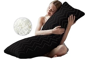 DOWNCOOL Quilted Black Body Pillow for Enhanced Sleep