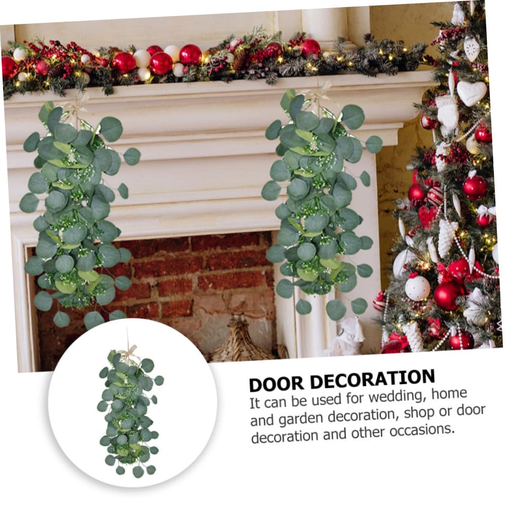 Garneck 3pezzi Decorazione Da Parete Artificiale Eucalipto Verde Per Interni Piante Fittizie Per Casa Negozi e Matrimoni Atmosfera Naturale e Realistica Per Eventi e Festività