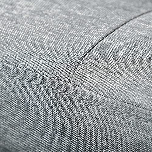 Miniatura 8 de Homcom Banco De Almacenamiento Acolchado Puff De Almacenaje Taburete Tapizado En Lino Con Tapa Abatible Para Salón Entrada Dormitorio Carga 120 Kg 125x49x41,5 Cm Gris