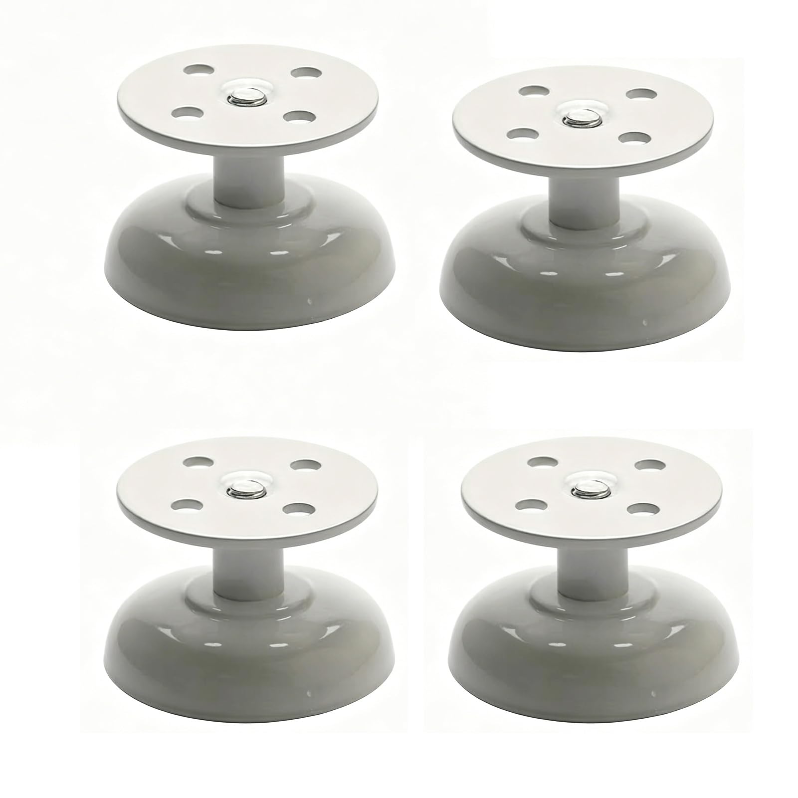 UYHBCNQD Round Replacement Legs Set 4Pcs Furniture Legs Stainless Steel Furniture Foot Adjustable Desk Support Legs Sofa Legs Cabinet Feets(Wei�)