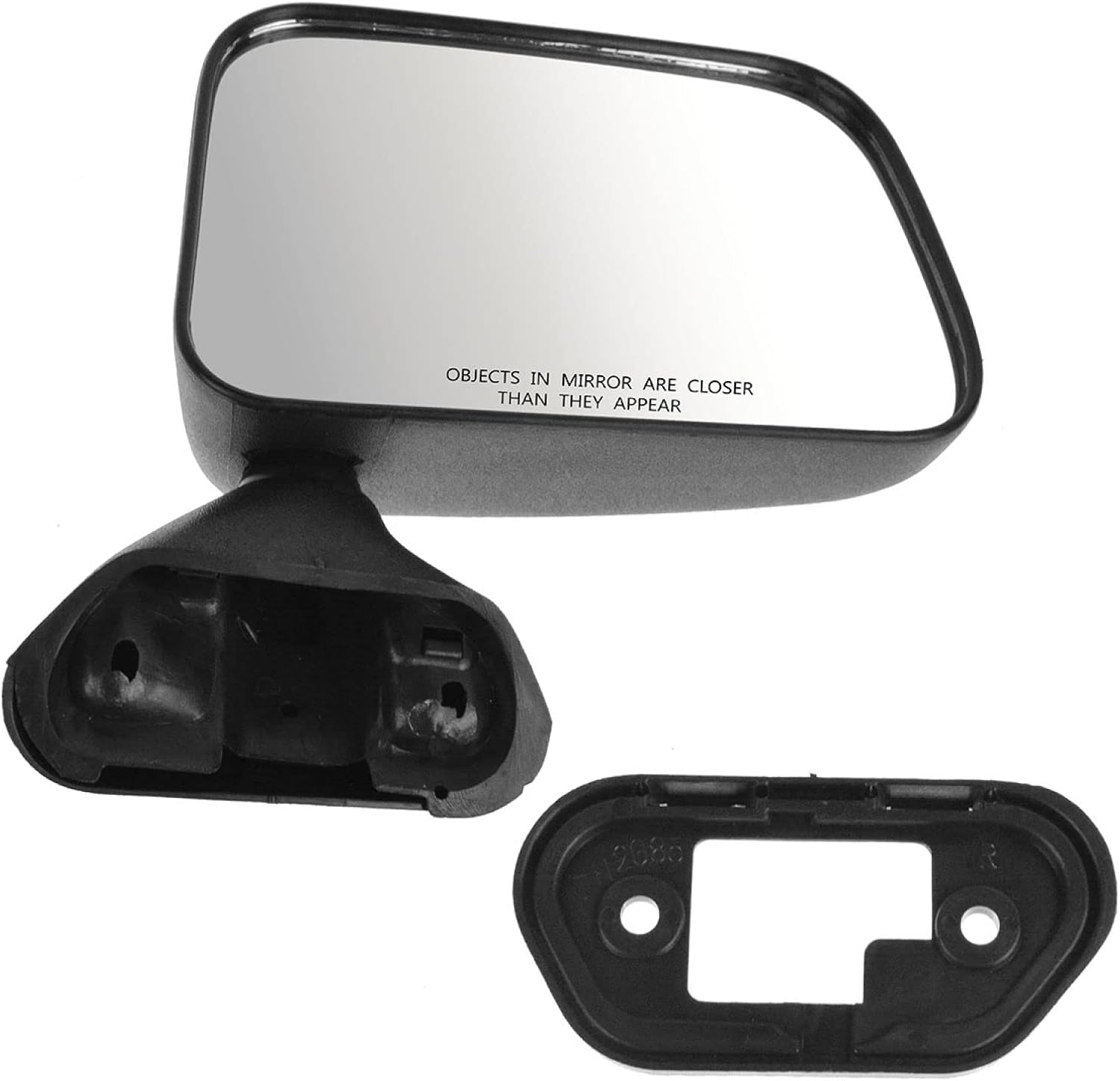 TRQ 2 Piece Manual Paint to Match Mirror Set Driver & Passenger Side Compatible with 1987-1989 Toyota 4Runner, 1987-1995 Toyota Pickup, Black Housing TO1320109 TO1320122 TO1321109 TO1321122