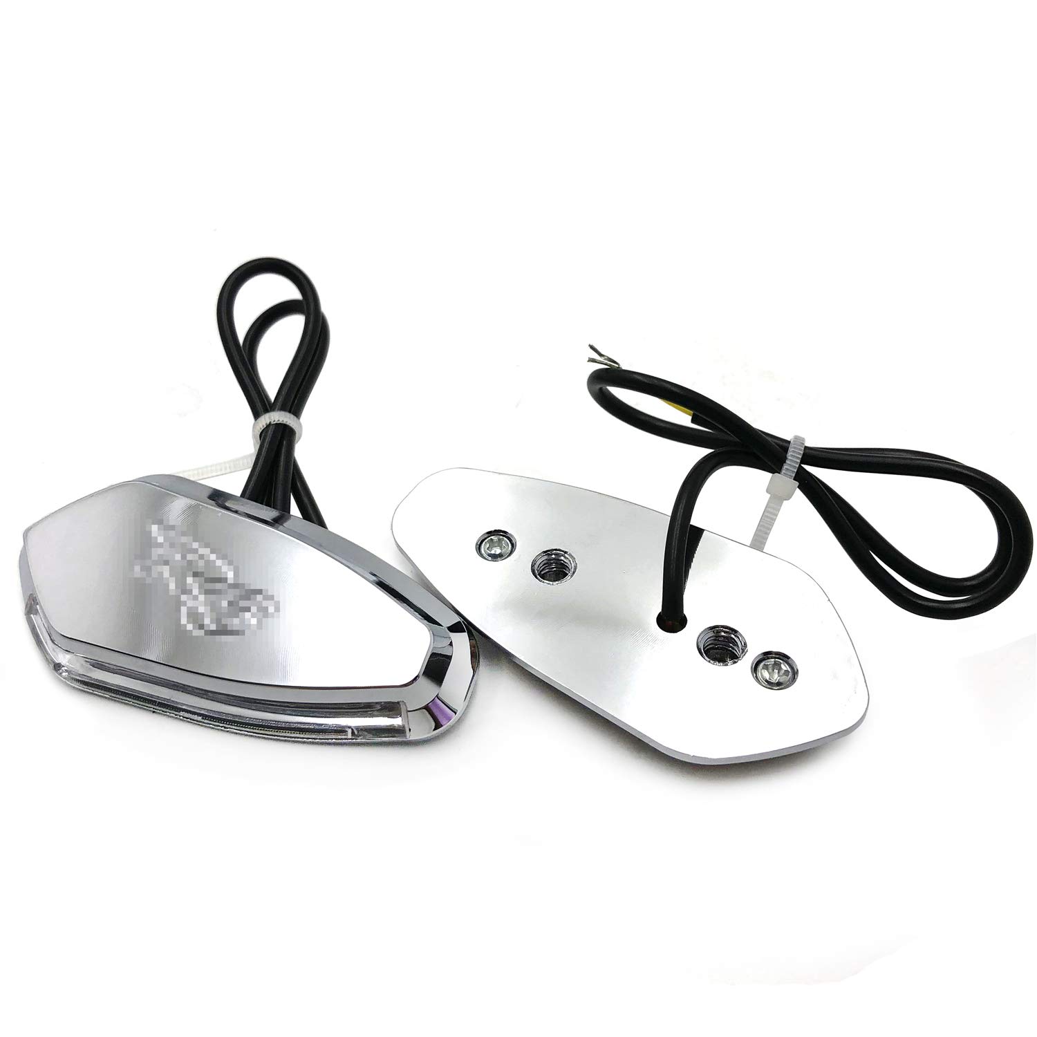 SMT Logo LED Signal Lighting Mirror Block Off Base Plate Chrome Compatible with 1999-2007 R6 Motorcycle Accessories