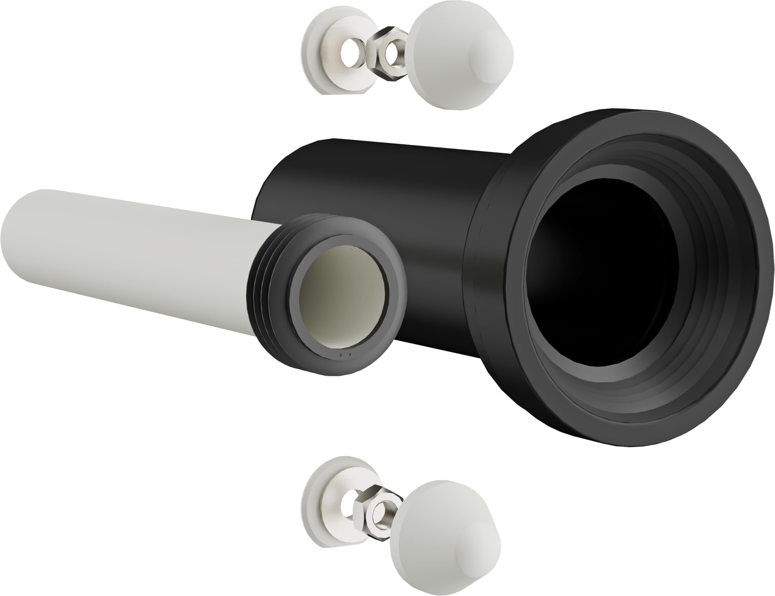 hansgrohe Anschlussgarnitur universal für Wand WC, universeller Anschluss für wandhängende Toiletten, 60330000