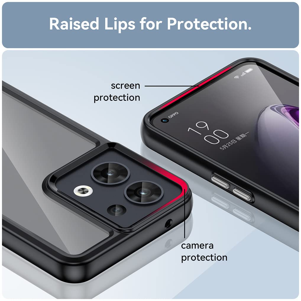 Per OPPO Reno 8 Pro 5G Custodia, Sottile Chiara IN Silicone Gel Cover Cellulare - Foto 8