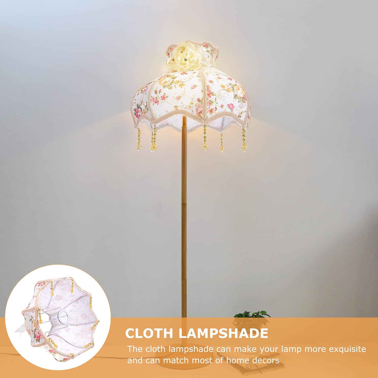 Lurrose victorian lamp shade fancy lamp shades bell s antique s for bedroom living room accessories for bedroom office desk cute Vintage Decor