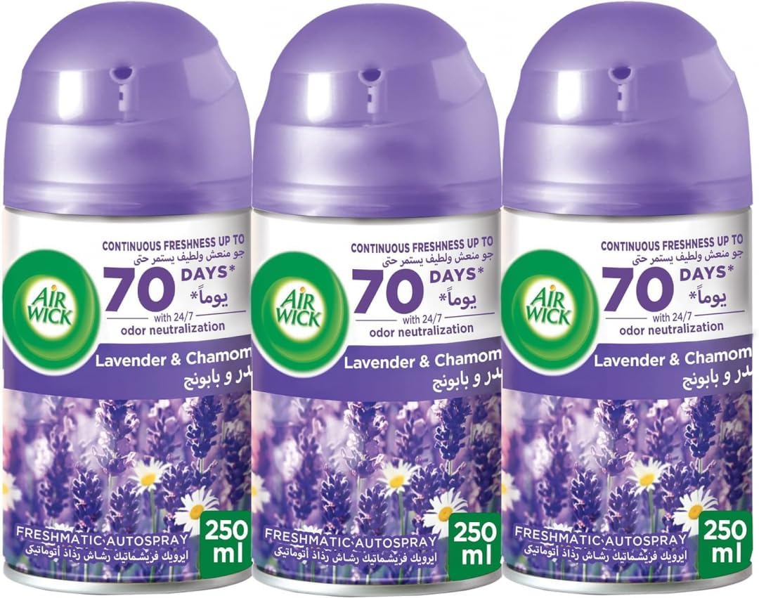 Air Wick Lavender Freshmatic Air Freshener Refill, Pack Of 3 X 250Ml