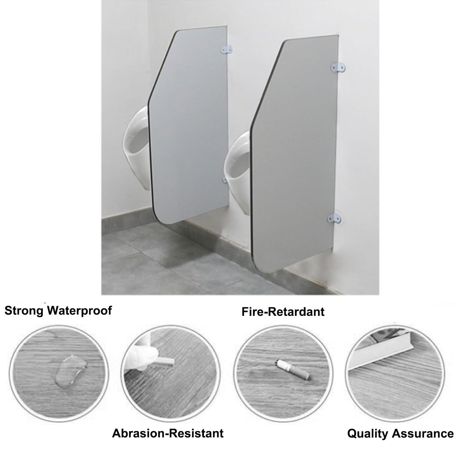 Cloisons et écrans de confidentialité pour Toilettes commerciales, Conception Murale Durable pour écoles et centres commerciaux