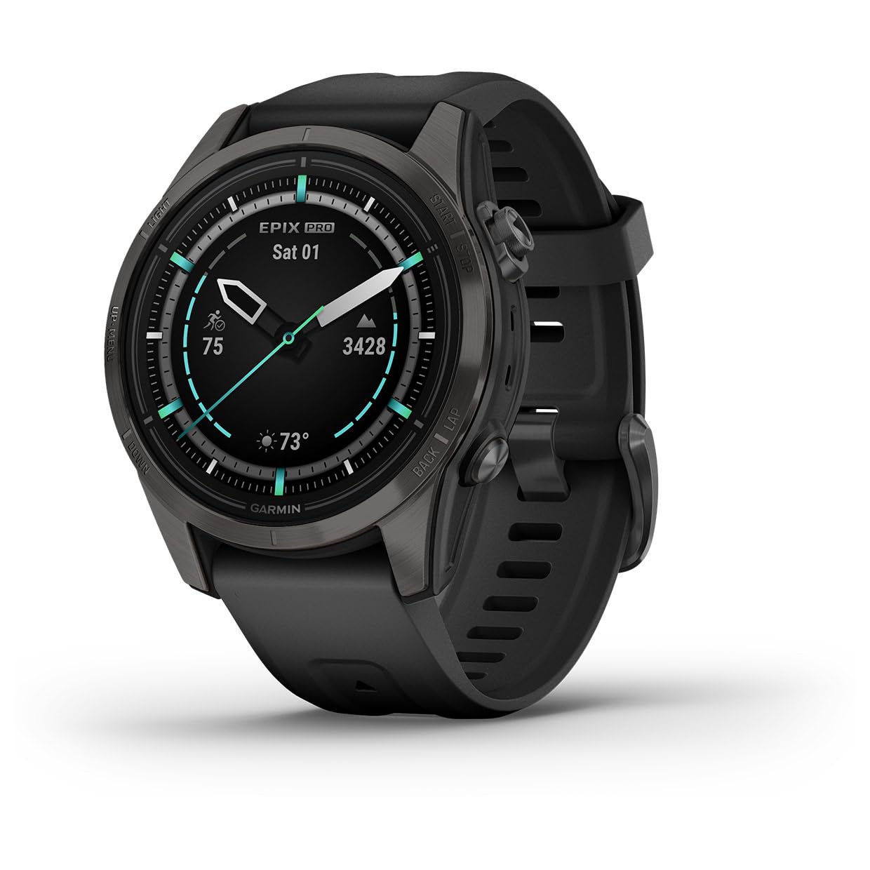 Garmin Epix Pro (Gen 2) Standard Edition Smartwatch with Band, 42 mm Case, Carbon Grey/Black