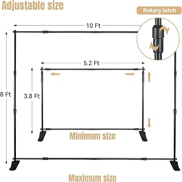 WEWLINE 810ft Backdrop Banner Stand Step and Repeat Background