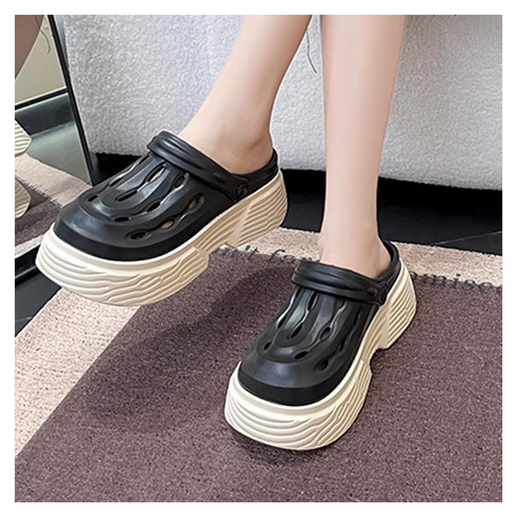 BYWXW Loch Sandalen - Leichte EVA Pantoffeln Mit Dicker Sohle Für Strand, Pool & Haus