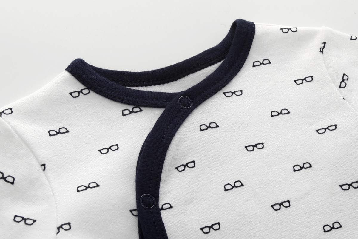 Kiddiezoom Baby and Toddler Boys'Snug Fit Footed One-Piece Romper Jumpsuit Cotton Cotton Footed Outfit - Image 4