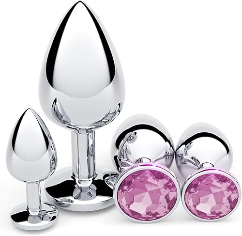Miniatura 11 de Juego de enchufe anal para principiantes, 4 piezas de tapones para los glúteos, juguete sexual, kit de entrenamiento anal, punto G, sexo anal