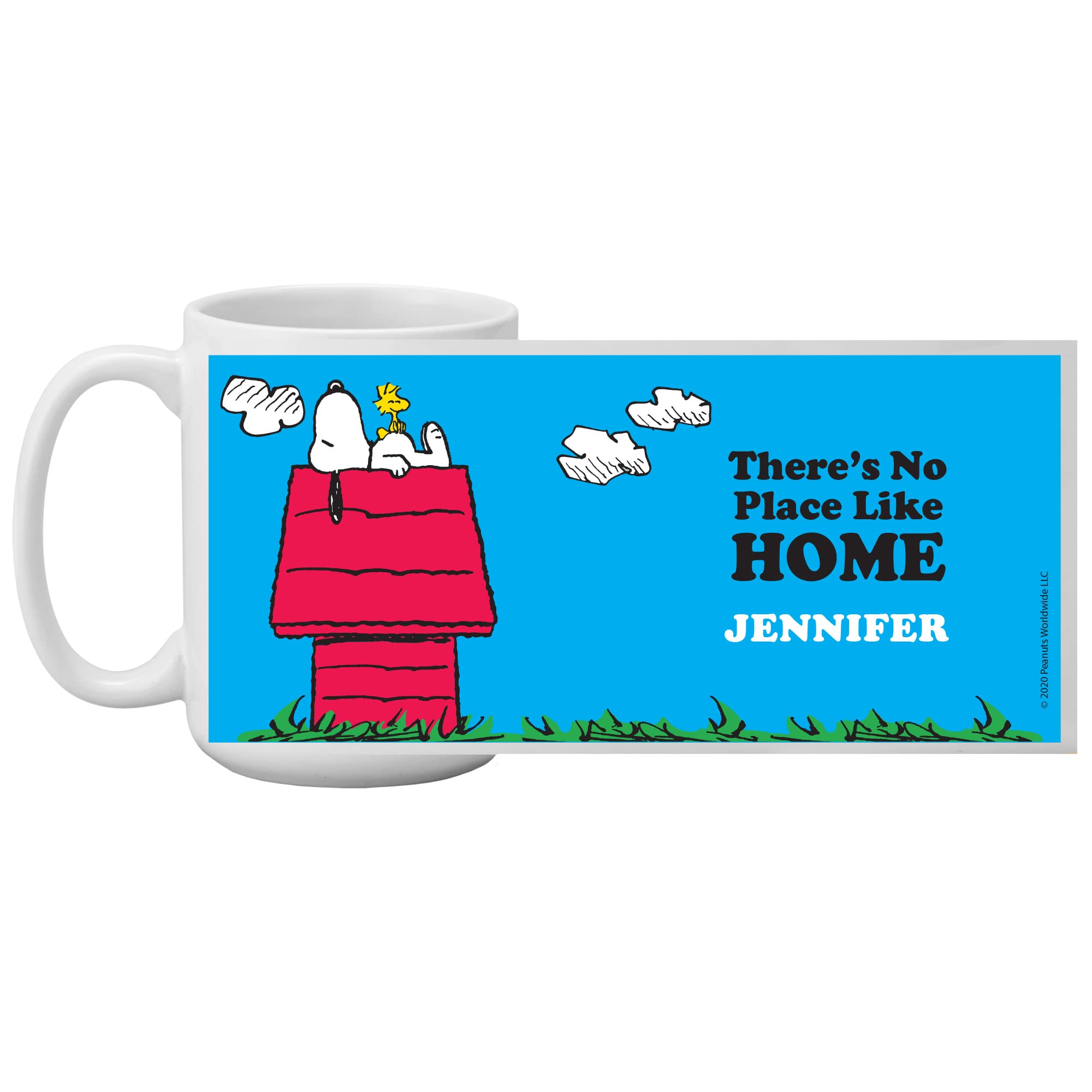 Let's Make Memories Personalized PEANUTS No Place Like Home Mug - For Her - For Him