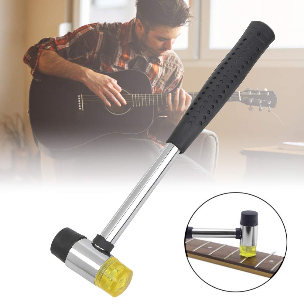 Gitaarhamer - Jadeshay Fret Hammer, Frethamer Gitaarbouwers Zachte Hamer Dubbelzijdige Frethamer Rubberen Hamer Hamer Sieraden Thuis DIY Reparatie Handgereedschap