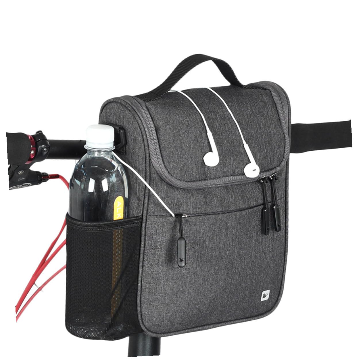 Hemobllo Borsa Manubrio Bici Capienza Borsa Anteriore Per Bici Accessorio Ciclismo Fissaggio Manubrio Chiusura Scatto