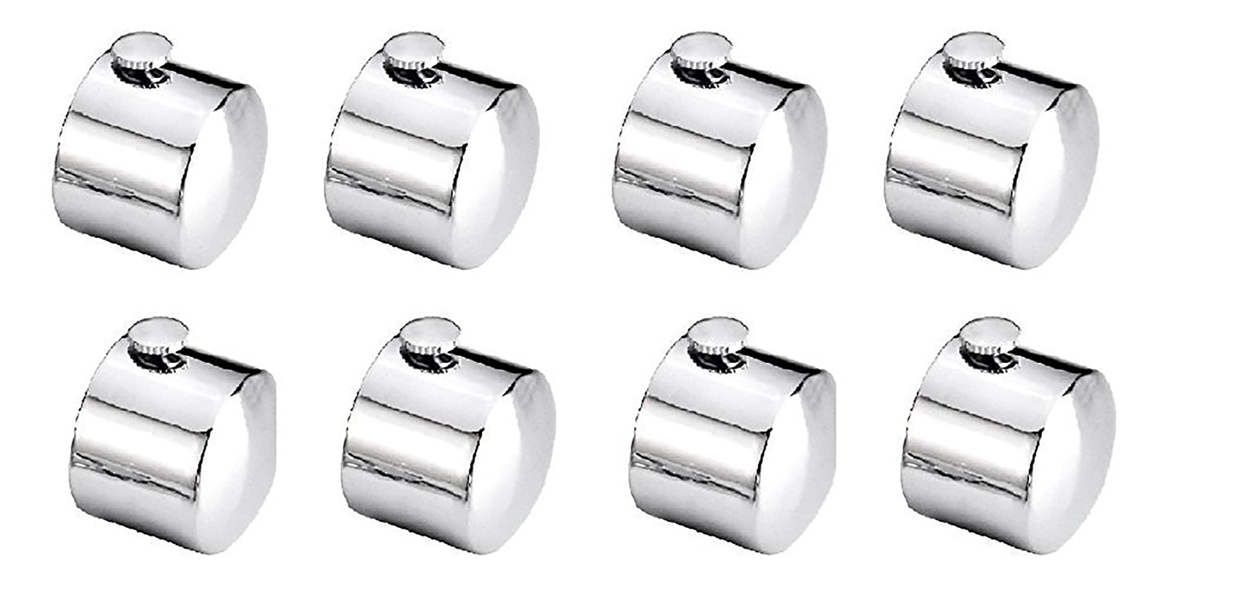 A & Y Traders Stainless Steel Finial (Silver, 1 Inch) - Pack of 8, Water Resistant