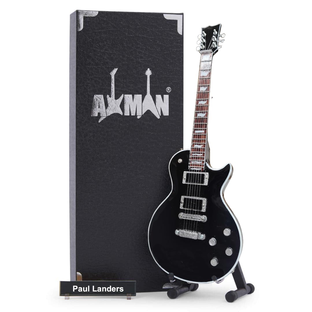 Paul Landers Réplique de guitare miniature – Cadeaux de musique – Ornementale faite à la main Échelle 1/4 – Comprend une boîte de présentation, une étiquette de nom et un support de guitare miniature - Les Beatles, Paul McCartney, John Lennon, RIngo Starr, George Harrison Paul Landers Réplique de guitare miniature – Cadeaux de musique – Ornementale faite à la main Échelle 1/4 – Comprend une boîte de présentation, une étiquette de nom et un support de guitare miniature