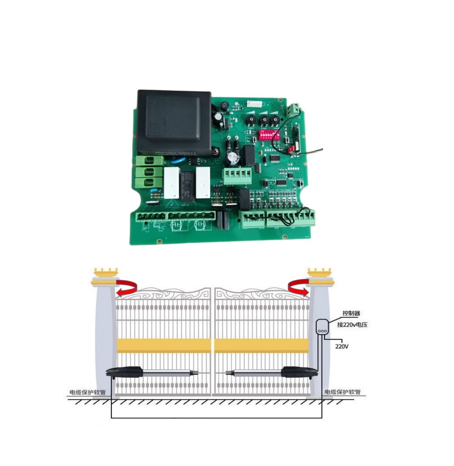 Scheda for cancello battente/scorrevole 220 V AC MHz Modello Nc for scheda motore for doppio(220V board 3 Remote)