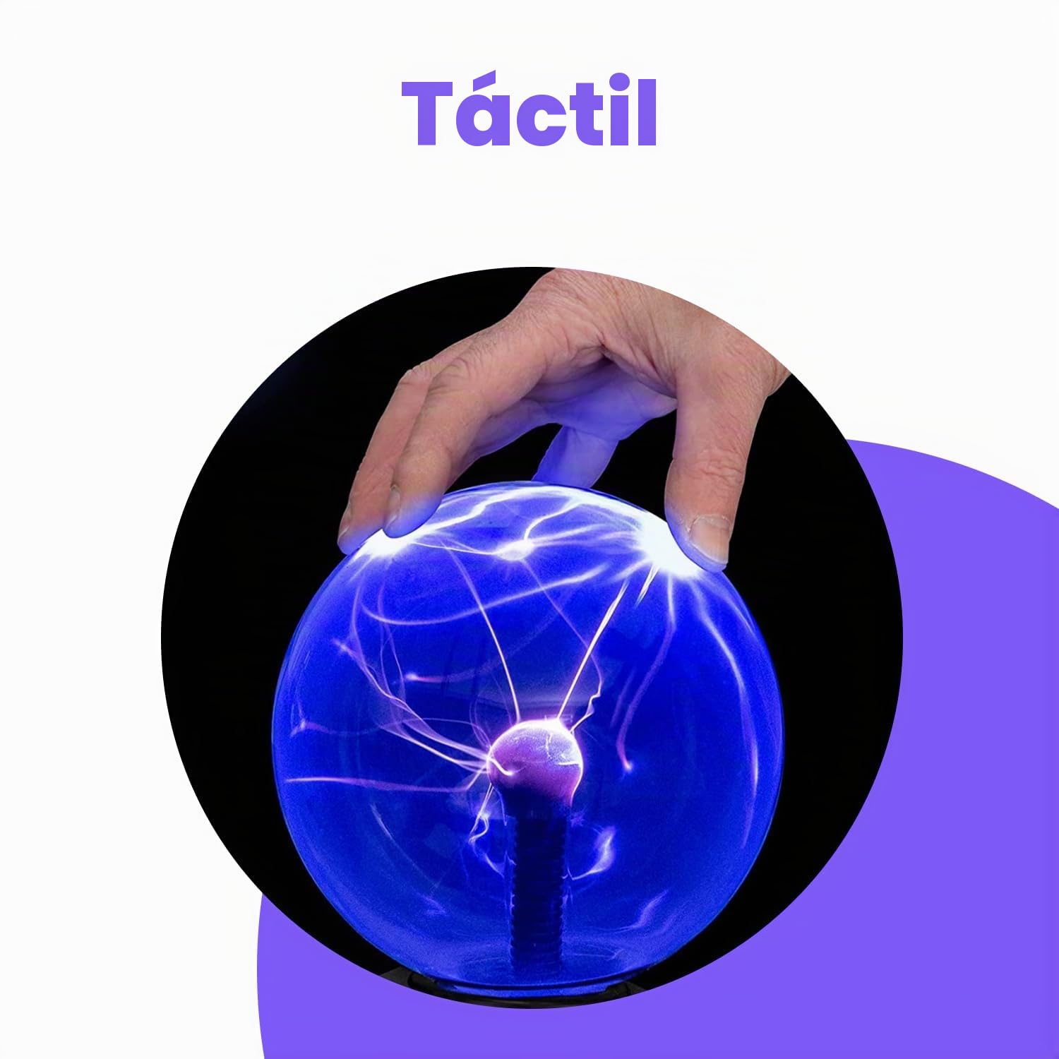 Kicko - Bola de plasma de 15 cm, Nebula, rayos, solo enchufar, para Halloween, fiestas, decoraciones, utilería, niños, dormitorio, hogar