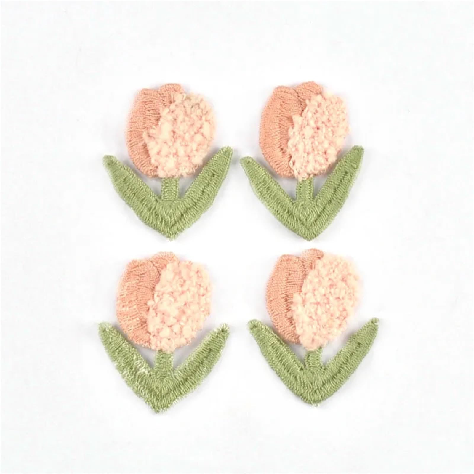 Wtaxbh Color3 Iron On Patches 40Pcs 3.6X3.1cm Colored Mix Tulip Pattern Patchwork Patches Embroidery Clothes Sewing Accessories Hairpin Appliques Diy Supplies(Color3)