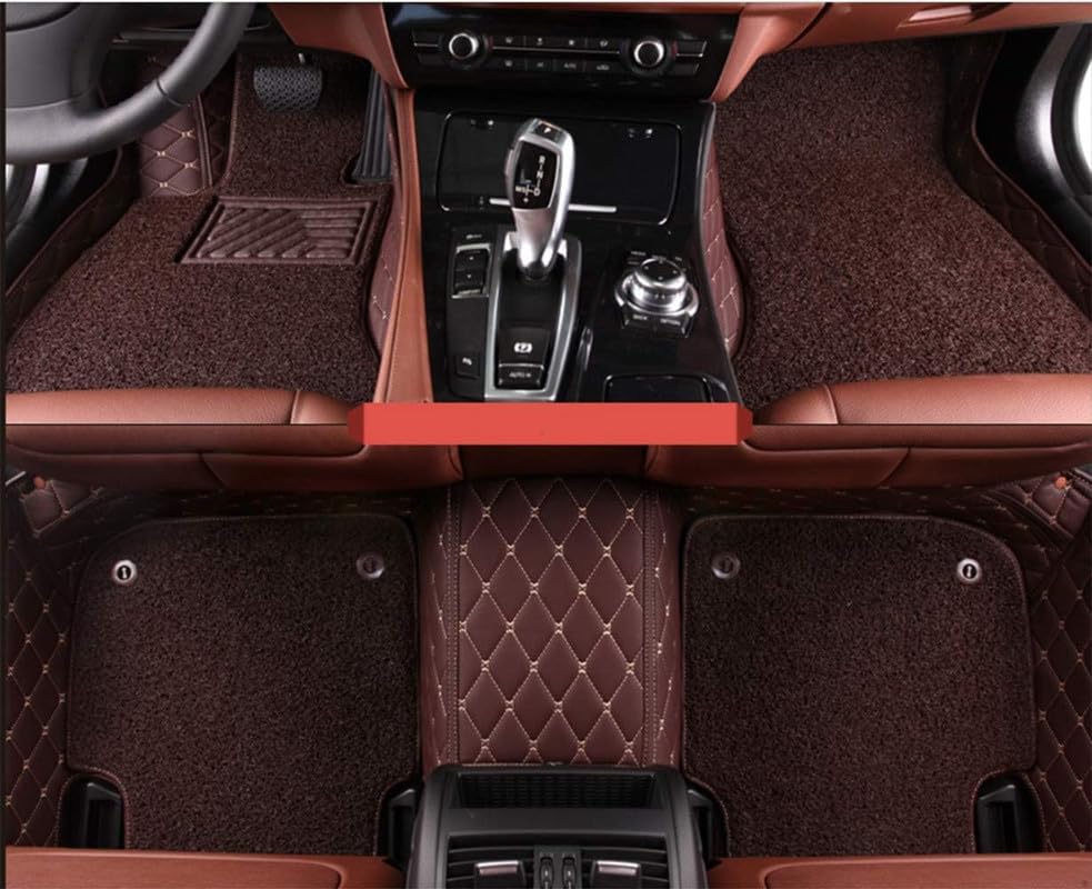Image of Obsidian | 7D Premium Diamond Car Foot Mat with Luxurious & Elegant Look | 100% Waterproof and Dust Proof | Custom Fitted Car Floor Tray Mat for Audi Q8 - Coffee