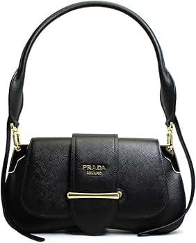 PRADA プラダ ブラックレザー バッグ 最高級プラダスーパーコピー プラダバッグコピー Re-Nylon x