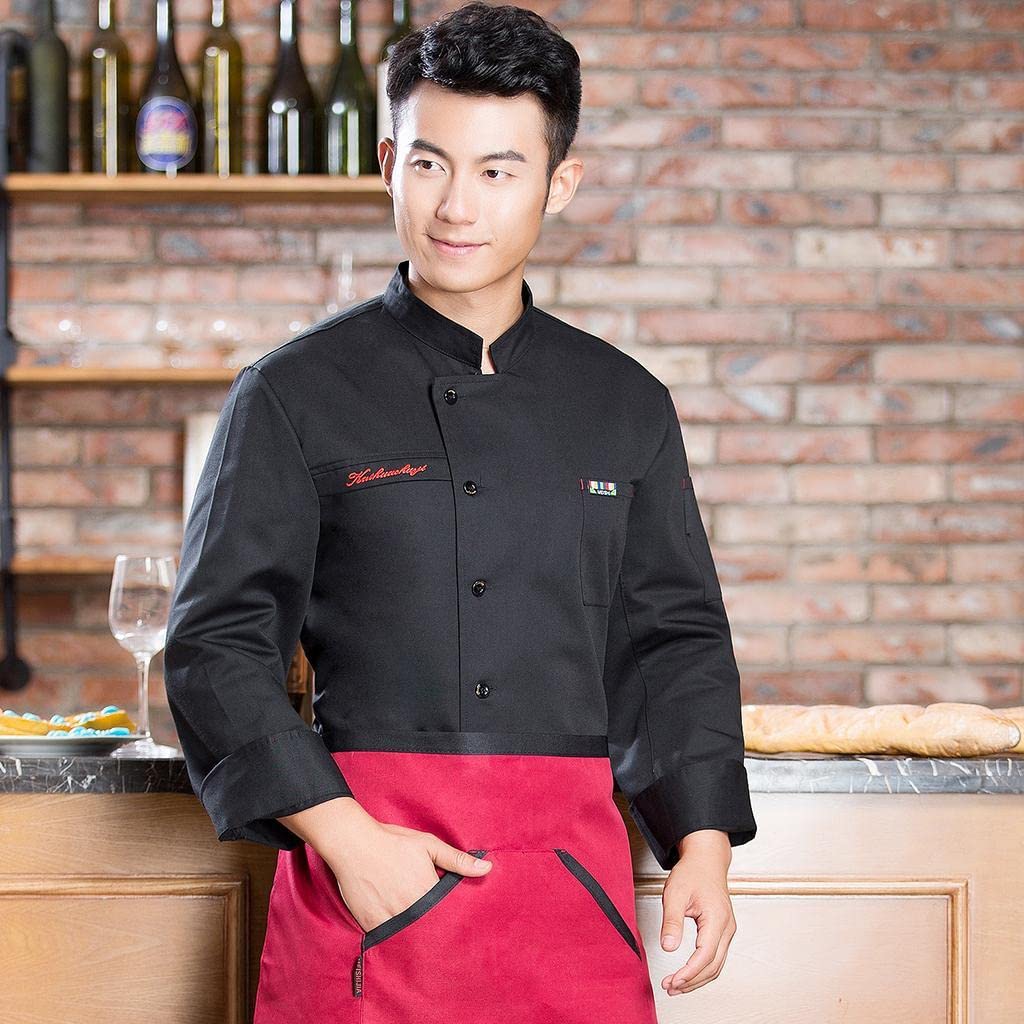 Chef Chaqueta Abrigo Uniforme Manga Larga Hotel Cocina Cocinero Ropa
