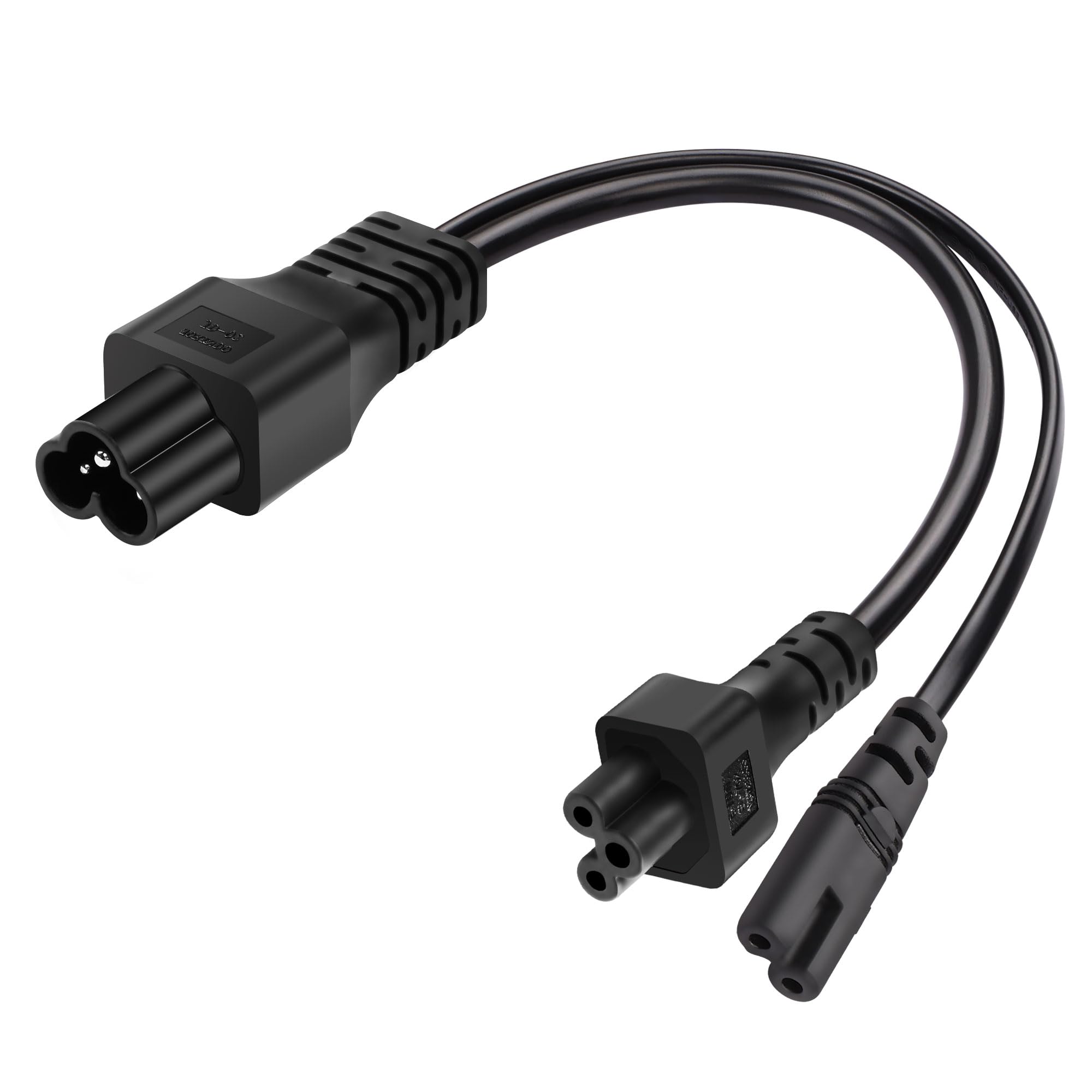 Amazon.com: CERRXIAN C6 to C5+C7 Y Splitter Power Plug Cord, IEC