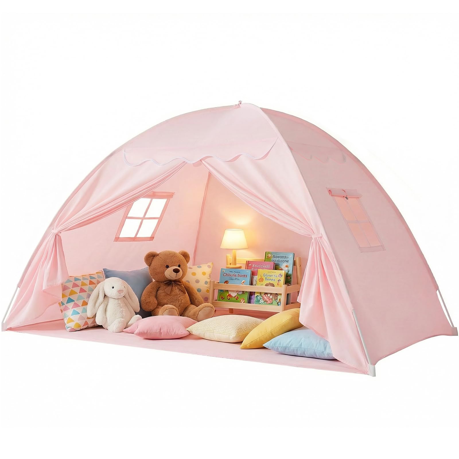 Tente de lit pour chambre d'enfant - Tente pour enfants : sol lit enfant - Tente d'intérieur - Lit simple et pliable - Lit superposé - Grande taille - Pour filles et garçons - Maison de chambre à