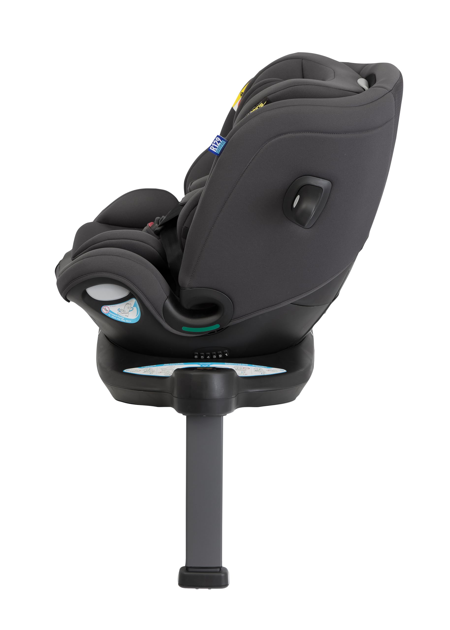 Graco - Turn2Me™ Grow i-Size R129 Silla de coche giratoria 360° con ISOFIX 3 en 1 multiedad, de 40 a 125 cm (desde el nacimiento hasta los 7 años aprox.), color Iron