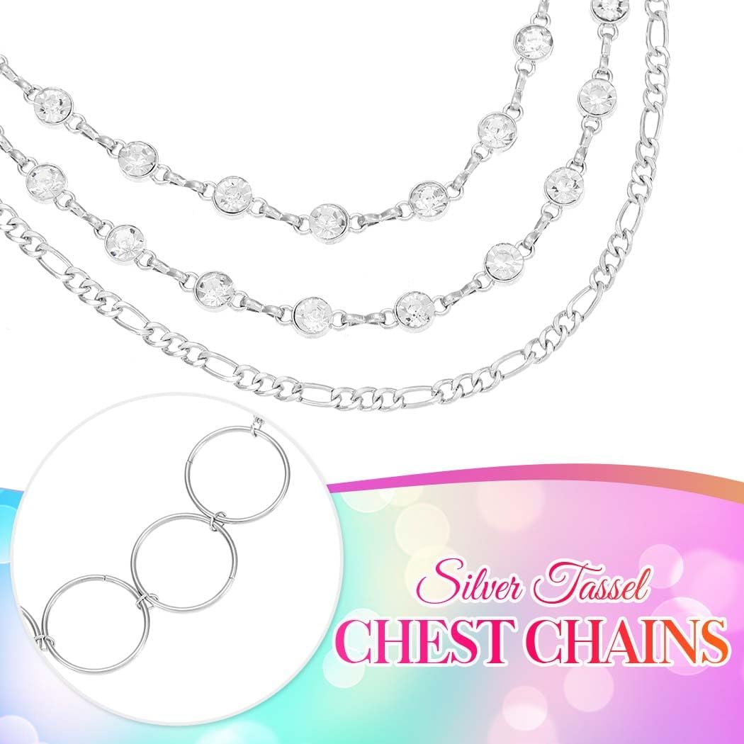 BODIY Silver Waist Chain Rhinestone Belly Chains Layered Crystal Body Jewelry Sparkly Metal Body Accessories for Women - Image 7