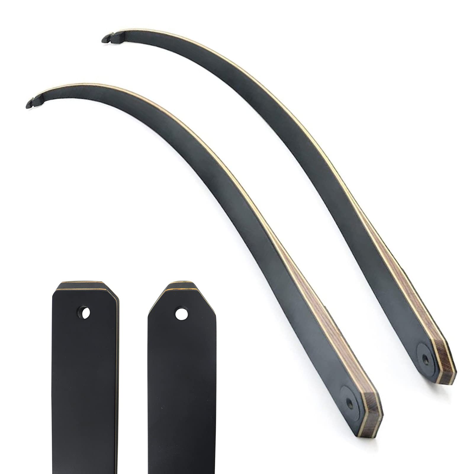 Black Hunter Recurve Bow Limbs Replacement 20lbs,25lbs,30lbs,35lbs,40lbs,45lbs,50lbs,55lbs,60lbs