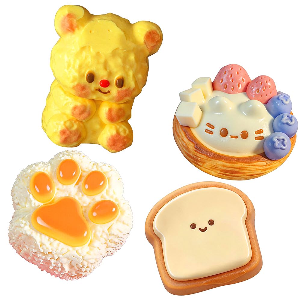 Duck Squishy Sensory Fidget Toys for Stress Relief, Squishies Fidgets Anxiety Management Classroom and Office Use Items Duck Squishy Squeeze Stress Relief Party Favors Birthday Gifts (C)