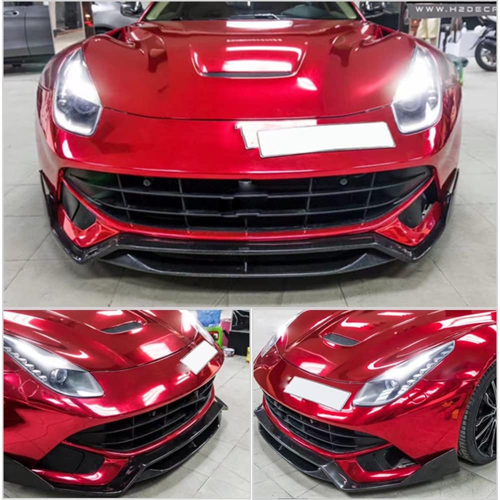Coche Alerón Delantero para Ferrari F12 2012-2017 Berlinetta Coupe 2-Door Protector de Parachoques Delantero Spoilers Coche Alerón Labio Delantero.
