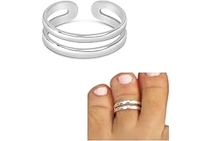 Miya Creations Double Band Knuckle Ring: Sterling Silver Adornment