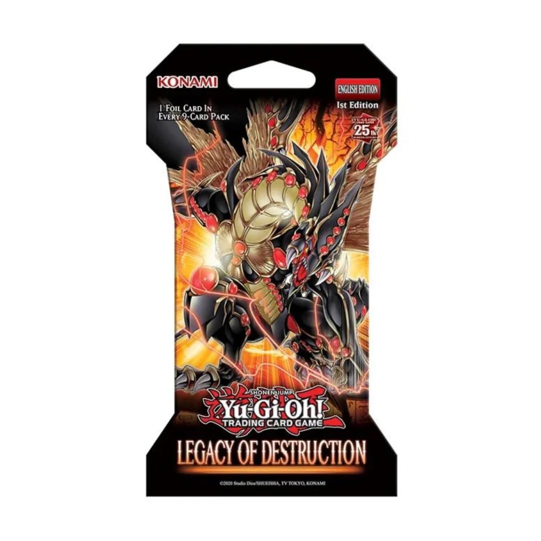 konami yu-gi-oh ccg: booster box: legacy of destruction Amazon.com: Konami Yu-Gi-Oh! Legacy of Destruction Booster Pack, 9 Cards  per Pack, English Edition (4 Packs) : Toys & Games