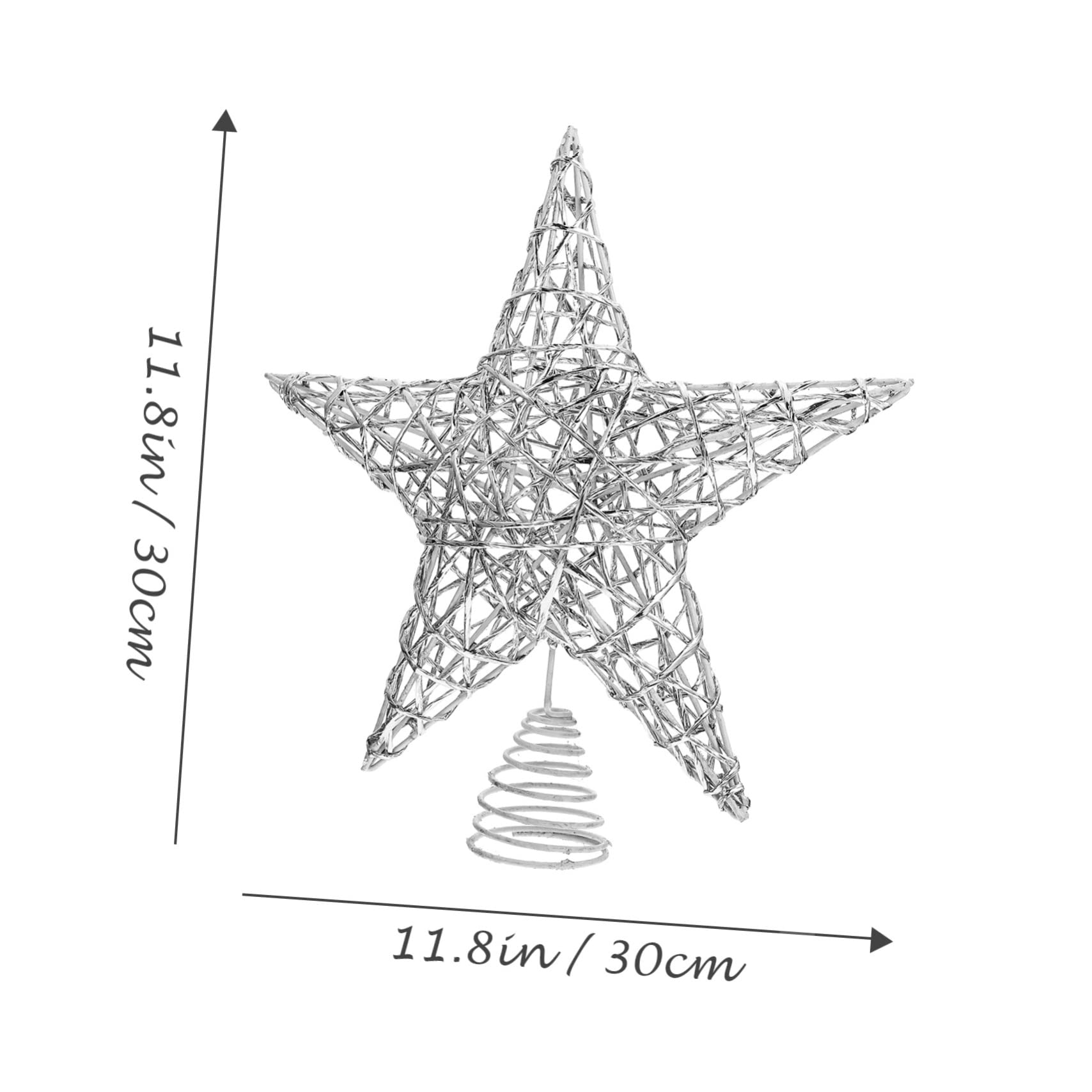 Amazon.co.jp: BIUDECO クリスマスツリートッパー スター シルバー