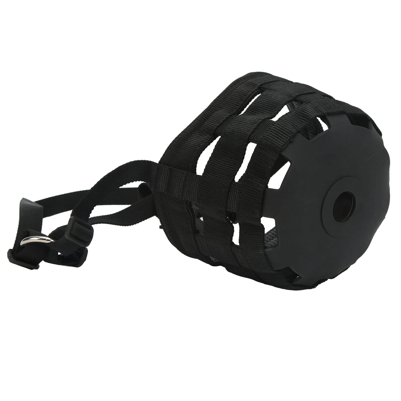 GLOGLOW Pferde Maulkorb 63cm Verstellbar Schwarz PP Gummi Weidekorb Reitzubehör