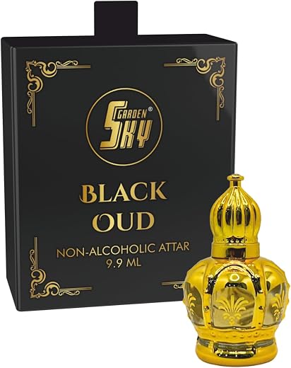 Garden Sky Black Oud Attar 9.9ml | Non-Alcoholic Long Lasting Ittar | Premium Concentrated Perfume Oil for Men &amp; Women | T...