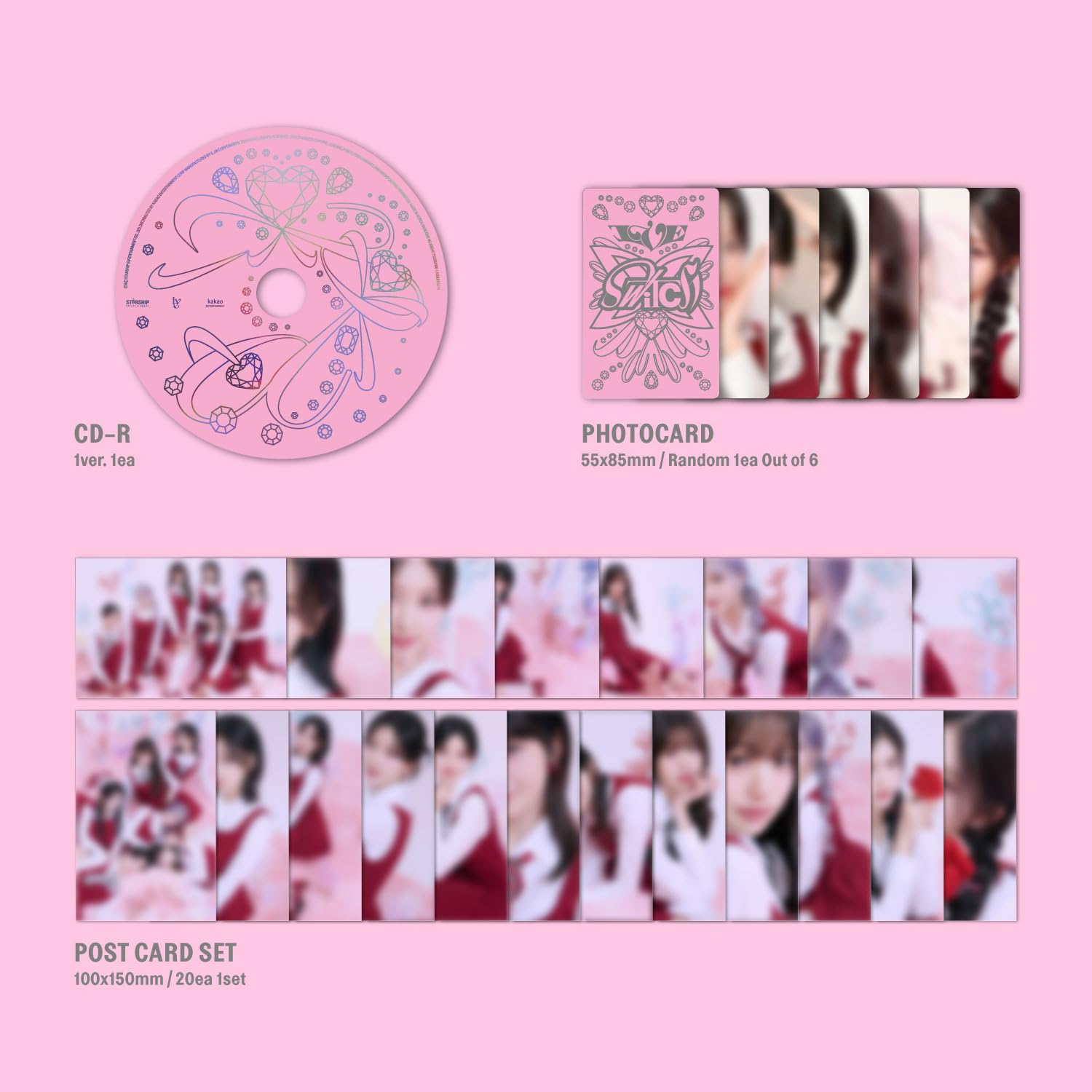 IVE - 2nd EP [IVE SWITCH] (LOVED IVE Ver.) Package Box + Photo R + Photocard + Post Card Set + Sticker + 2 Pin Badges + 4 Extra Photocards