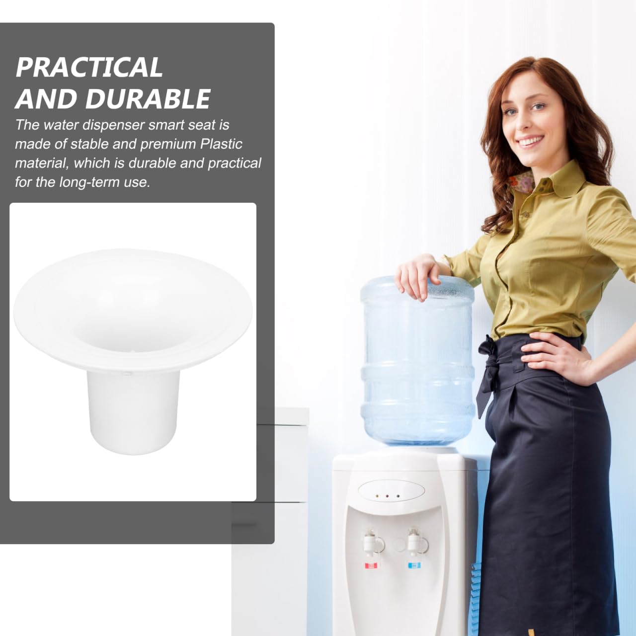 ARTIBETTER Dispensador de agua, dispensador de agua superior, asiento inteligente, dispensador de agua de plástico, soportes para botellas, piezas de repuesto para dispensador de agua de 17 cm