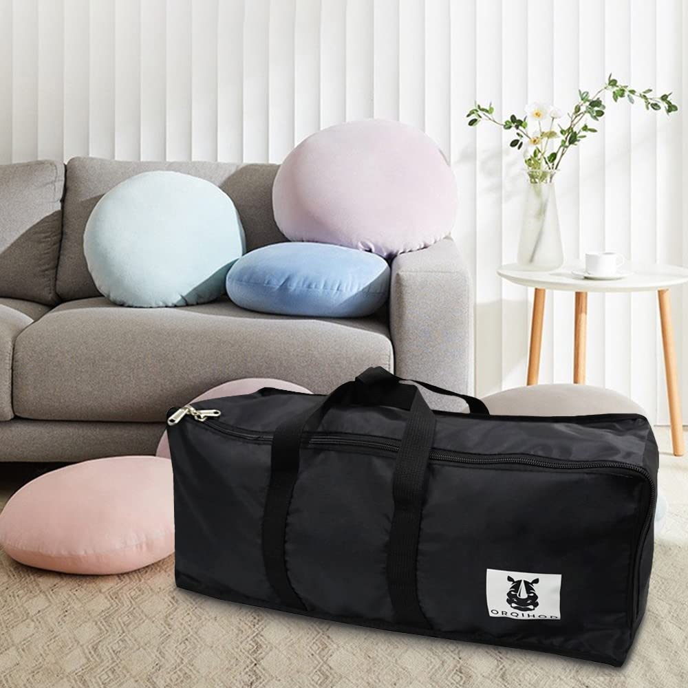 Orqihod Outdoor Furniture Seat Cushion Storage Bag Waterproof Garden Cushion Cover Stroage Bags with Zipper Rectangular Large Cushions Carrying Bag 68 x30 x20IN - Image 4