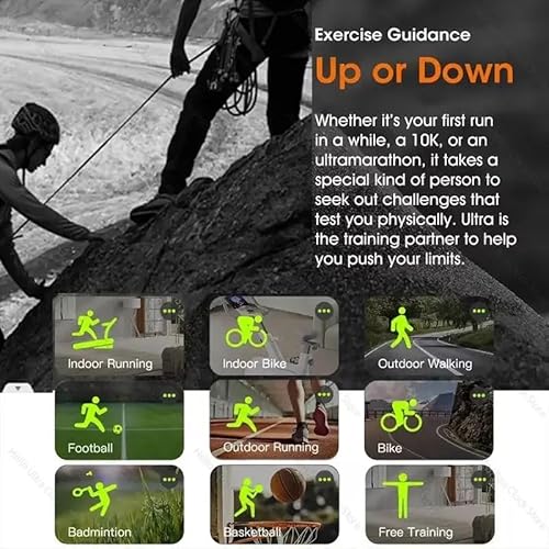 Smartwatch HK10 Ultra 3 2024 49 Mm Amoled 4G Rom Chatgpt Nfc Bussola G-Sensor Orologio Bluetooth Chiamata Sport Smart Watch Uomo Donna (Nero Puro) - 6