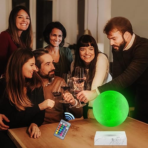 Miniatura 3 de VGAzer Lámpara de luna levitante, luz nocturna, 16 colores, 20 modelos, flotando y girando libremente en el aire con impresión LED 3D, luz de luna,