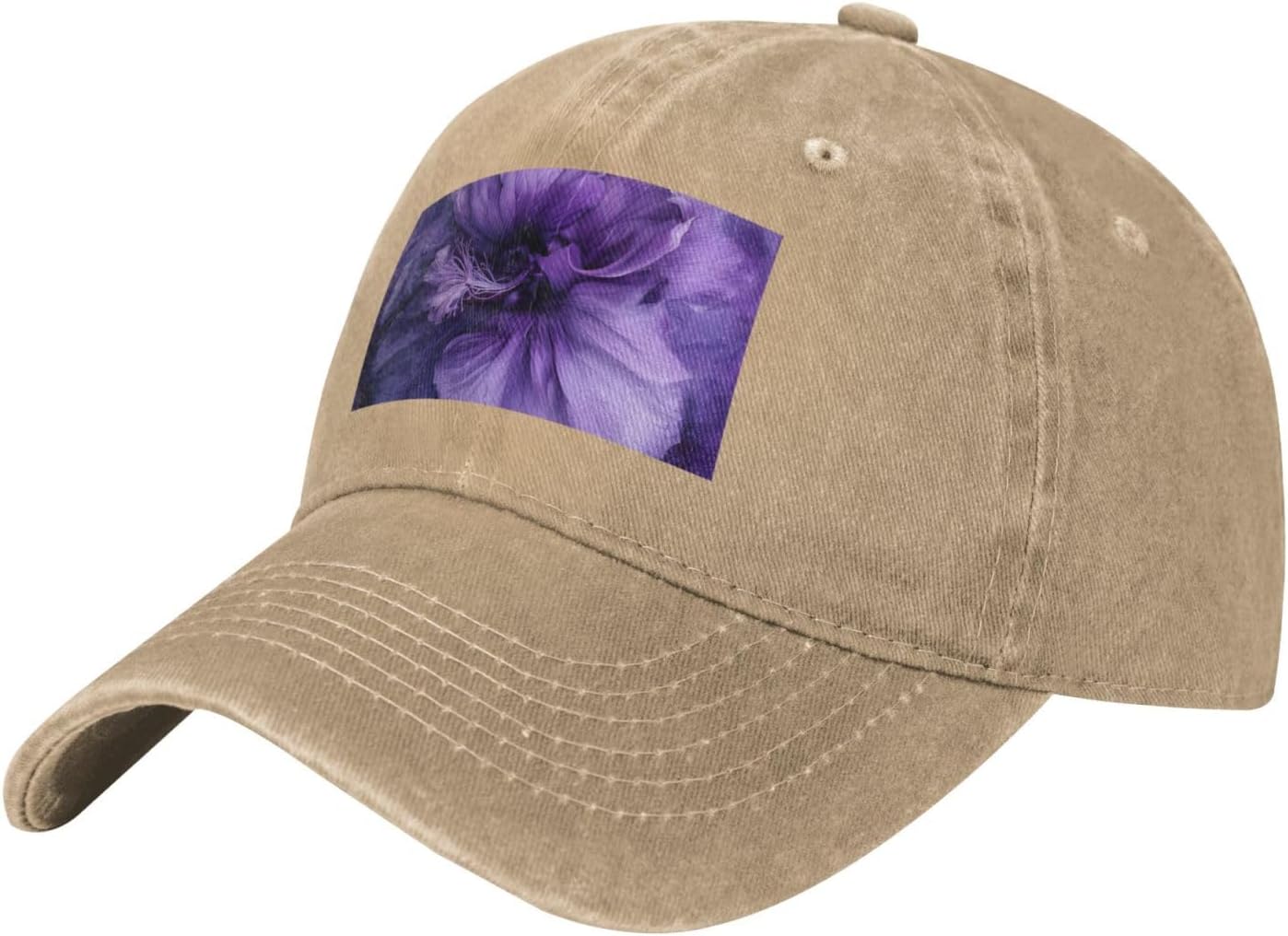 Purple Print Cowboy Hat Personalized Baseball Cap Fashion Hat Cap Funny Gifts for Women Men