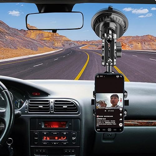 Miniatura 9 de Palo selfie ajustable para teléfono celular, soporte de teléfono para tablero de automóvil, ventosa para cámara deportiva, soporte para teléfono con